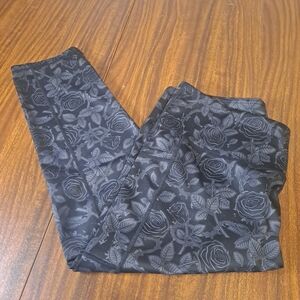 Constantly Varied Gear Black Floral Capri Leggings